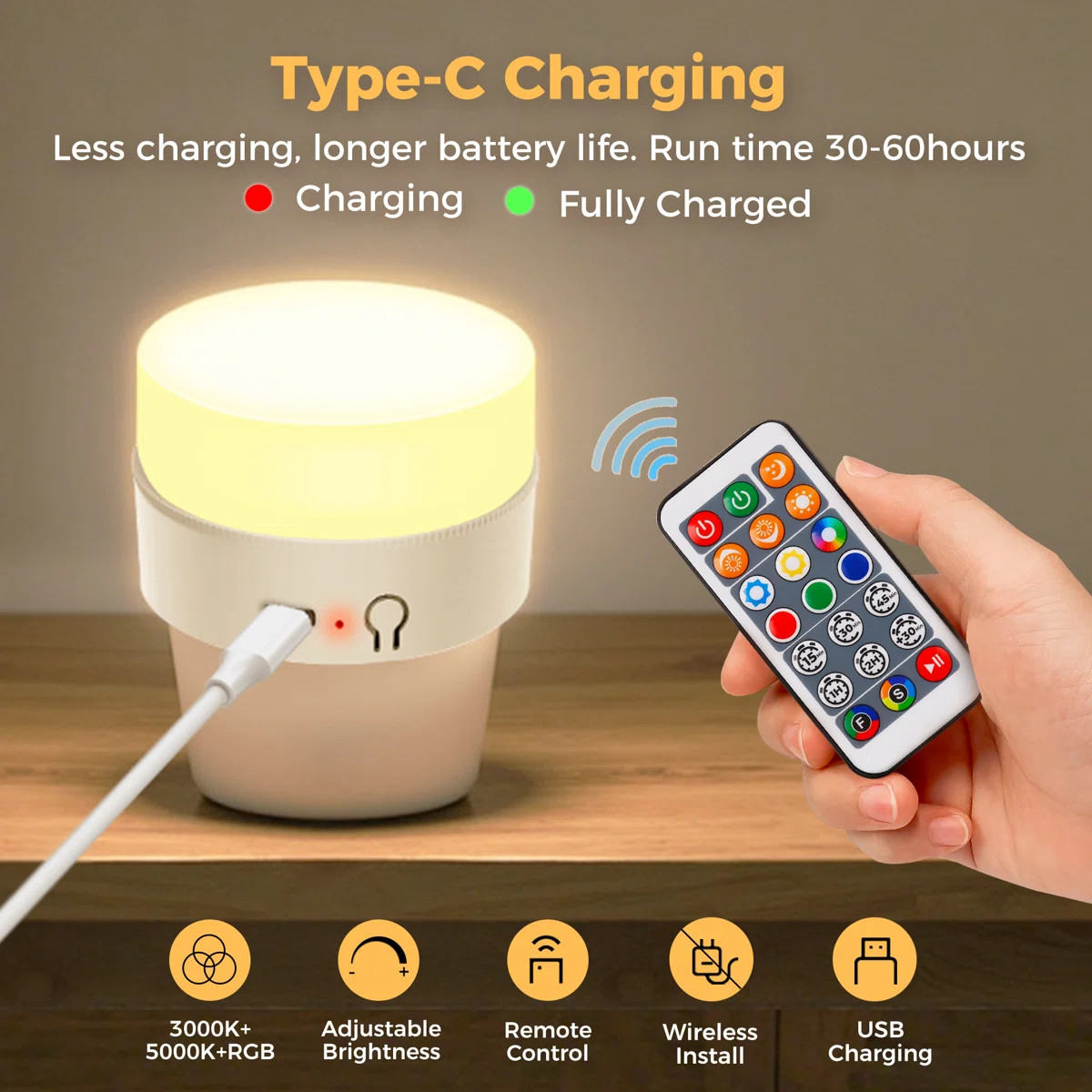 Battery Operated Arm Sconce Dimmable Bath Sconce Wall Light, Brass Metal Wall Sconces for Stairca... | Wayfair North America