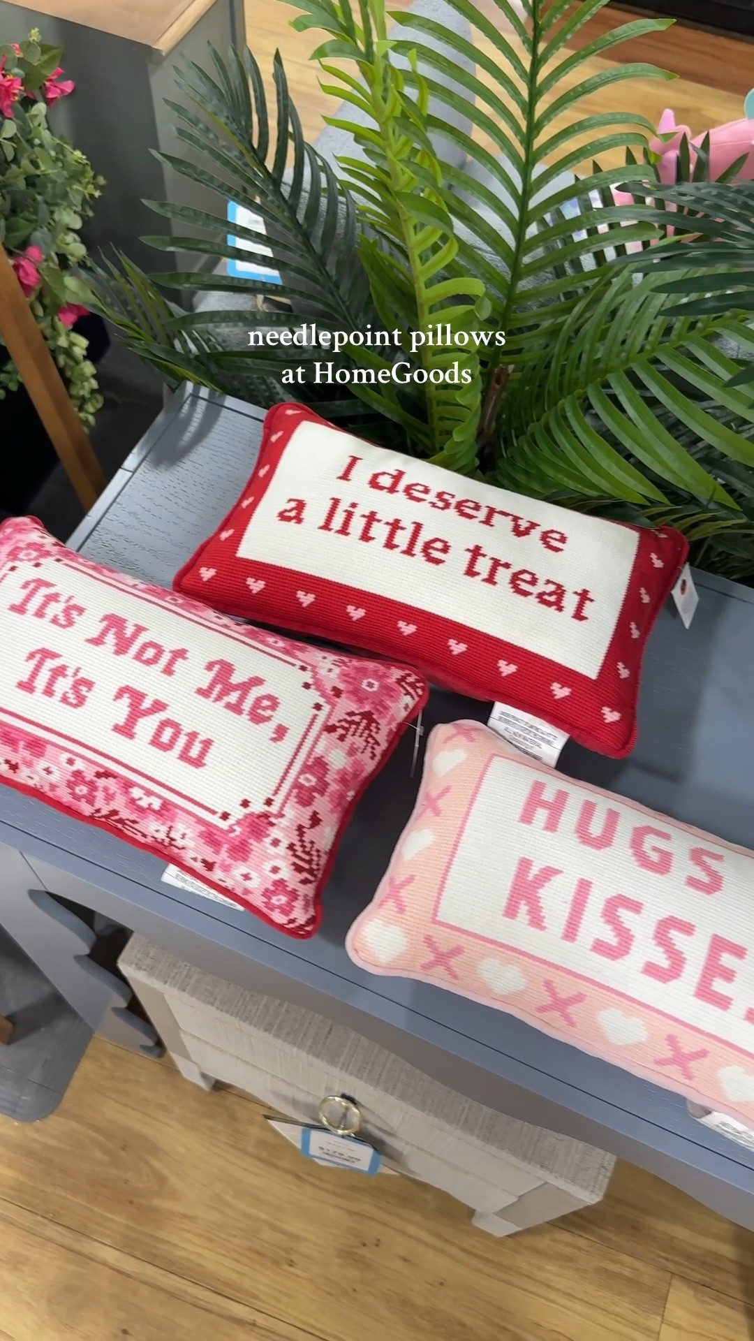 Affordable needlepoint pillows found at HomeGoods / TJ Maxx / Marshall’s! They have a similar vibe to the $100+ Furbish needlepoint pillows, but they are only $20 😍 

A perfect gift for Galentines / Valentines Day, or just any of my grandmillennial home decor girls!

#LTKFindsUnder50 #LTKFindsUnder100 #LTKHome