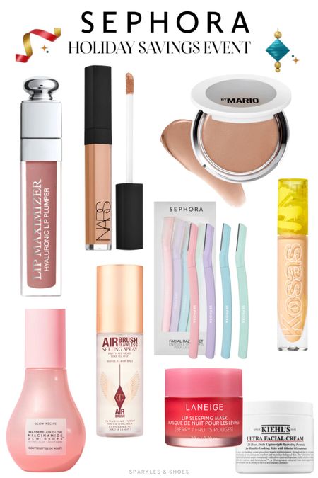 The #Sephora Holiday Savings Event is here!  So many amazing products are included like the DiorDior Addict Lip Gloss, Kiehl's Moisturizing Cream, Sephora Facial Razor Set, Kosas Revealer Brightening Concealer, Glow Recipe Watermelon Glow Dew Drops,  MAKEUP BY MARIO Skin Enhancer,  NARS Concealer,  and more! 
#giftideas #makeup 

#LTKbeauty #LTKHoliday