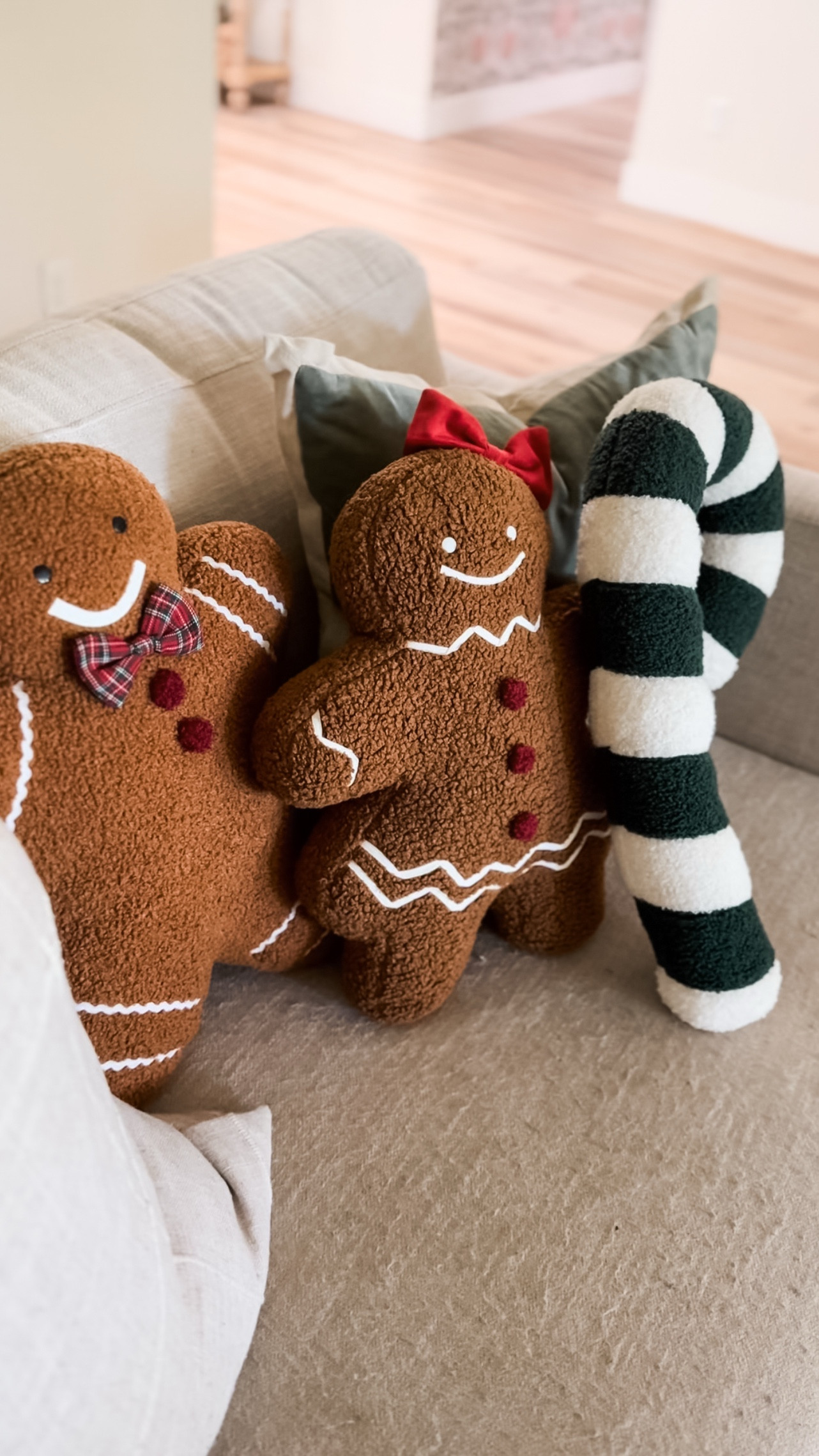 Love these squishy pillows that add a touch of holiday cheer to my space! These adorable Christmas gingerbread couple pillows and green candy cane pillow are perfect for cozying up with loved ones this season. 🧸

Lots of color and styles options for the cutes candy pillows!



#LTKSeasonal #LTKHome #LTKHoliday