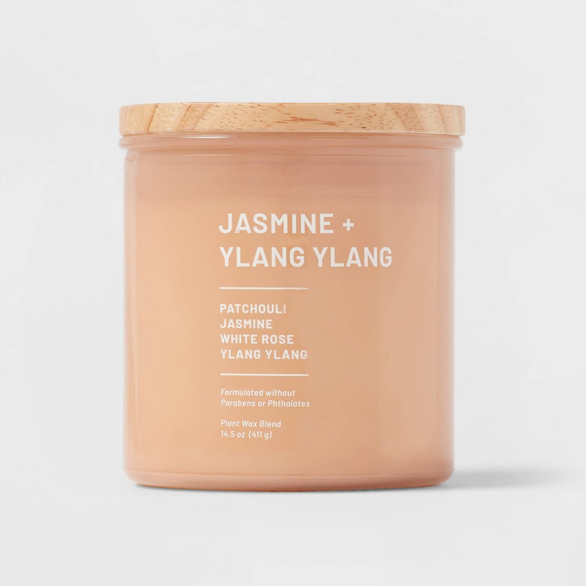 2-Wick Tinted Glass Jasmine + Ylang Ylang Lidded Jar Candle Light Orange 14.5oz - Threshold™ | Target