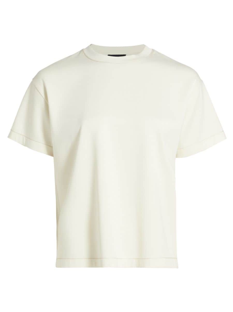 Double-Knit Crewneck T-Shirt | Saks Fifth Avenue