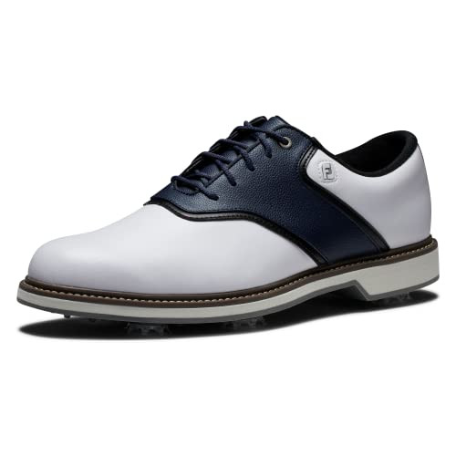 FootJoy Men's FJ Originals Golf Shoe, White/Navy, 12 Medium | Amazon (US)