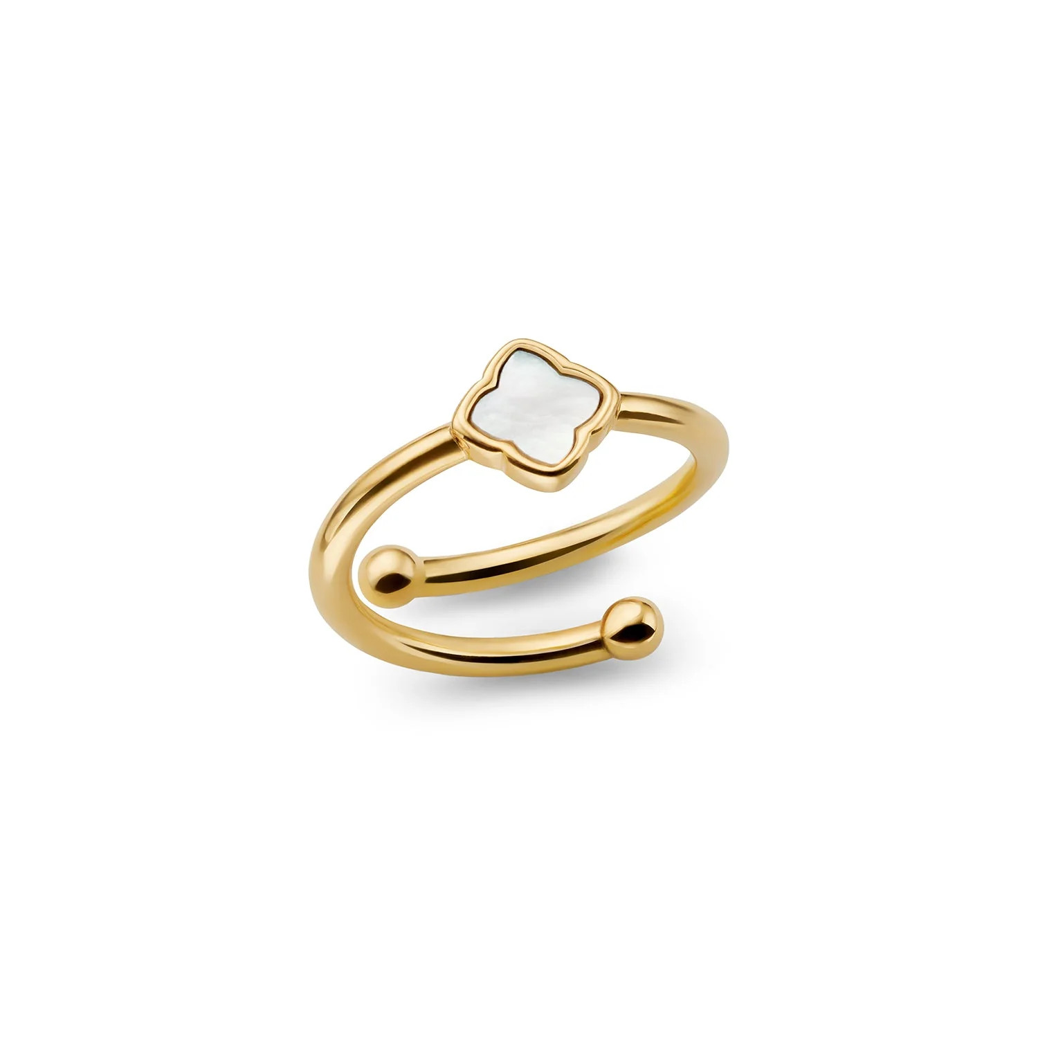 Mini Pearl Clover Ring (Gold) | Abbott Lyon