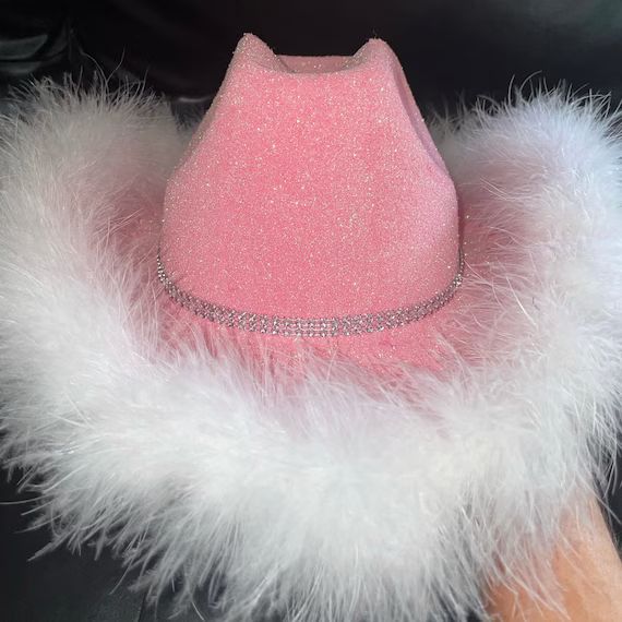 Cowboy Party Hat Glitter & Boa Combo | Bachelorette Parties | Birthdays | Concerts | FAST Shippin... | Etsy (US)