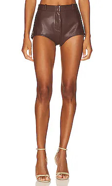 LAMARQUE Annaise Short in Chocolate Brown from Revolve.com | Revolve Clothing (Global)