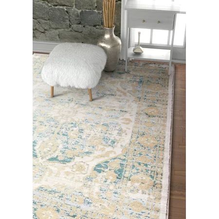 Well Woven Kensington Maxwell Vintage Distressed Modern Blue 7'10'' x 10'6" Area Rug | Walmart (US)