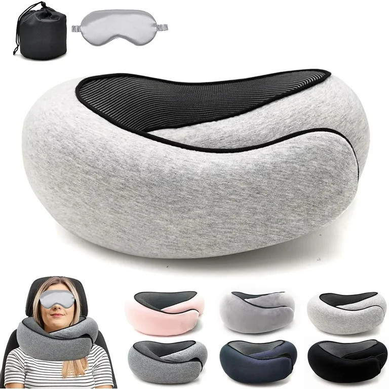 Neck Pillow, Neck Pillow, Travel Pillow, Memory Foam Travel Pillow,Stowable U-Shaped Pillow For A... | Walmart (US)