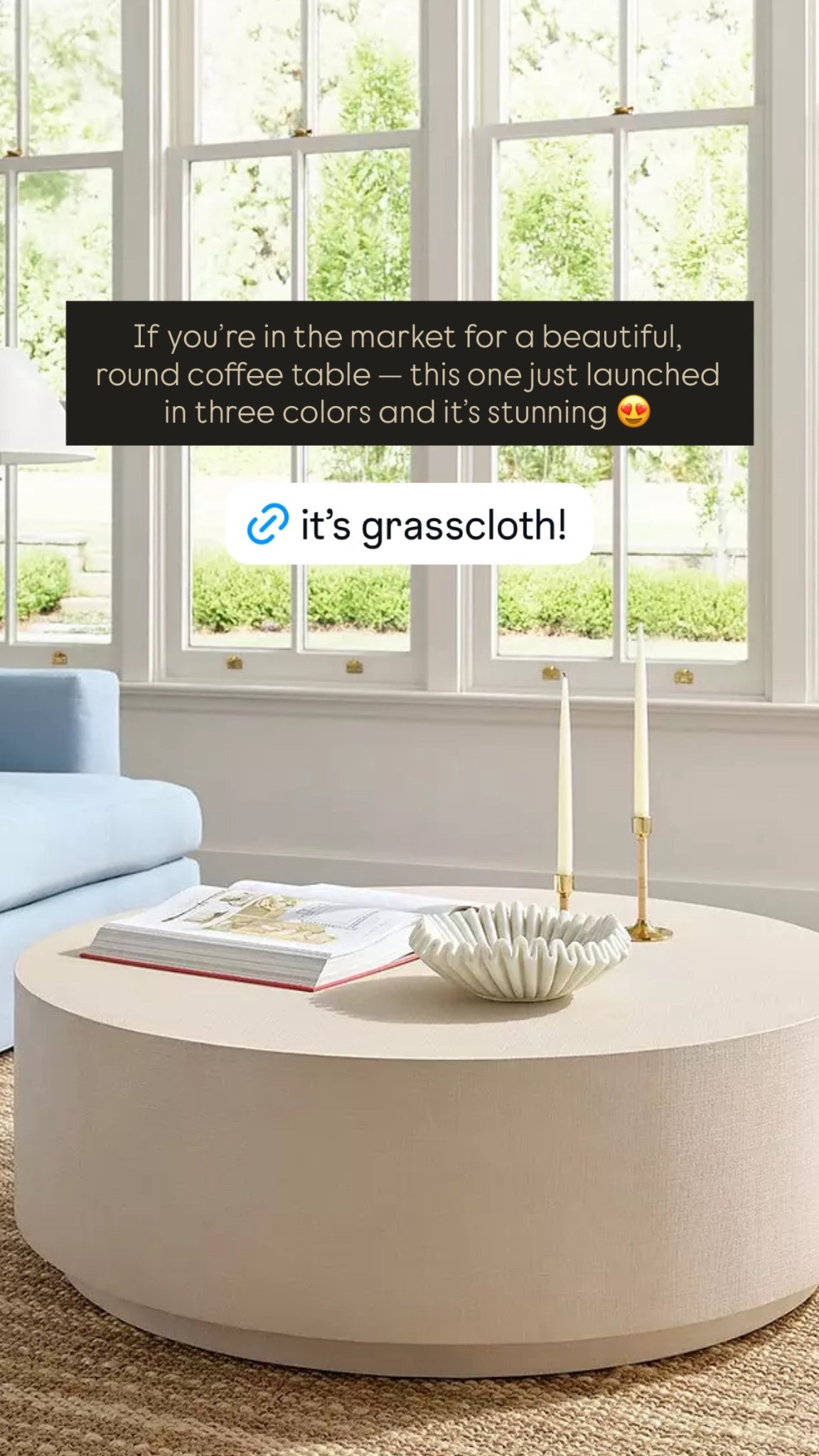 If you’re in the market for a beautiful, round coffee table — this one just launched in three colors and it’s stunning 😍 Ira also on sale!

Paint colors, white paint, living room, living room inspo, living room decor, spring home, spring decorating, coffee table, coffee table accessories, Serena & Lily, peel-and-stick wallpaper, girlonthehudson, neutral home, modern coastal, cozy home

#LTKSaleAlert #LTKHome #LTKSeasonal