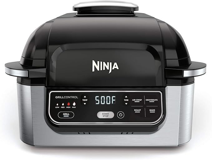 Ninja Foodi 5-in-1 4-qt. Air Fryer, Roast, Bake, Dehydrate Indoor Electric Grill (AG301), 10" x 1... | Amazon (US)