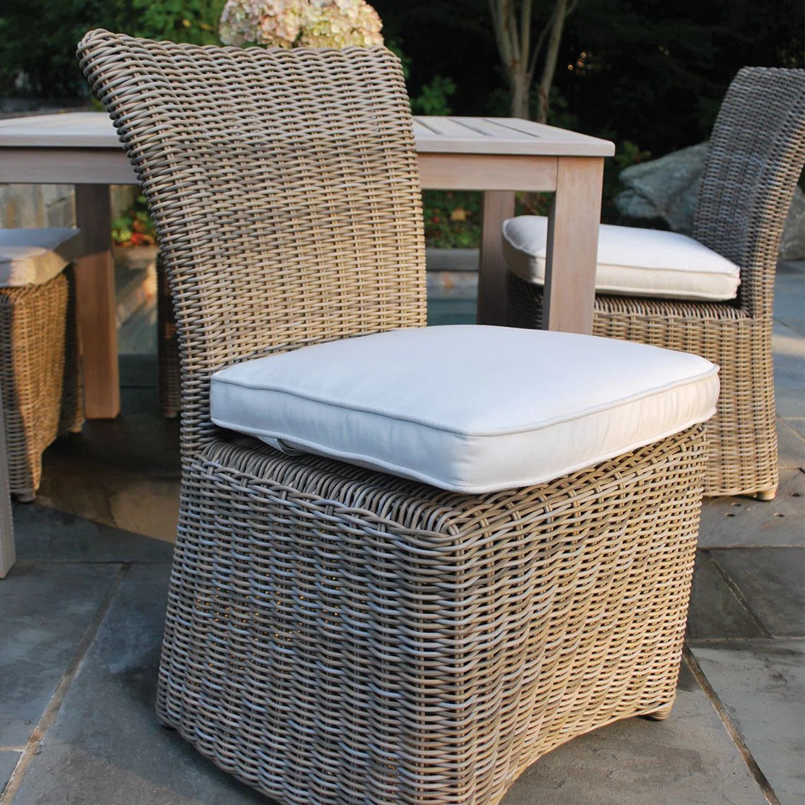 Sag Harbor Patio Dining Side Chair with Cushion (Set of 2) | Perigold