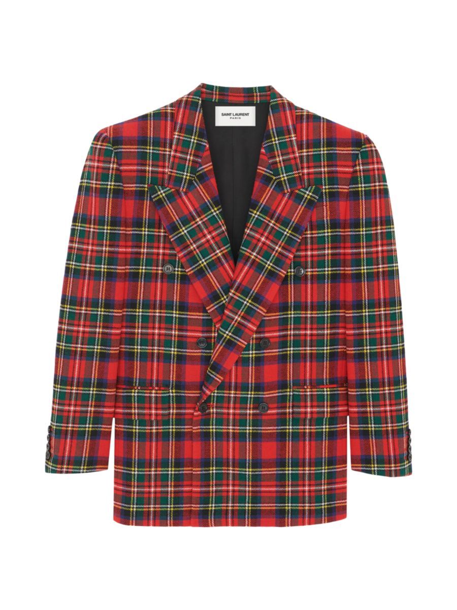 Oversized Blazer In Tartan Wool | Saks Fifth Avenue