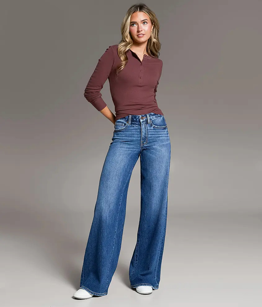 Billie Ultra Wide Leg Stretch Jean | Buckle