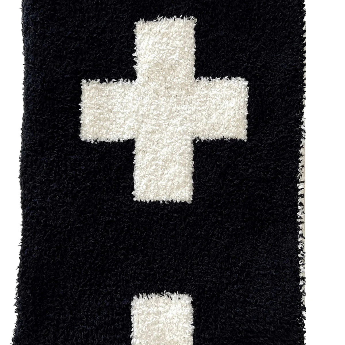 Phufy® Bliss Mini Blanket, Black/White Cross | SpearmintLOVE