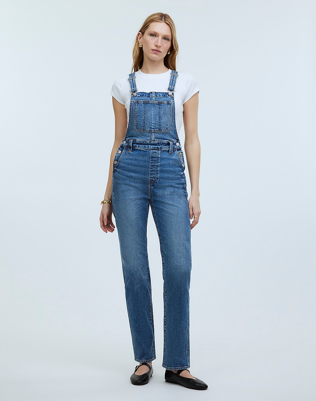 The '90s Straight Overalls in Fawnbrook Wash | Madewell