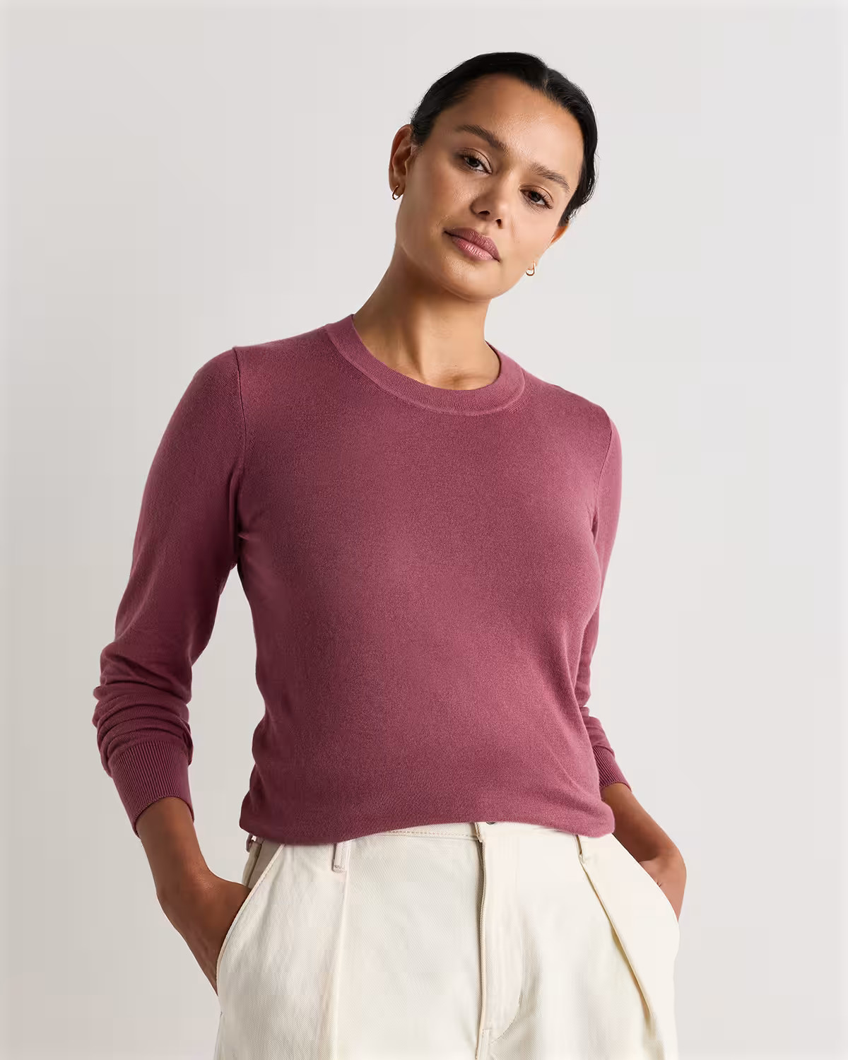 Lightweight Cotton Cashmere Crew Sweater | Quince