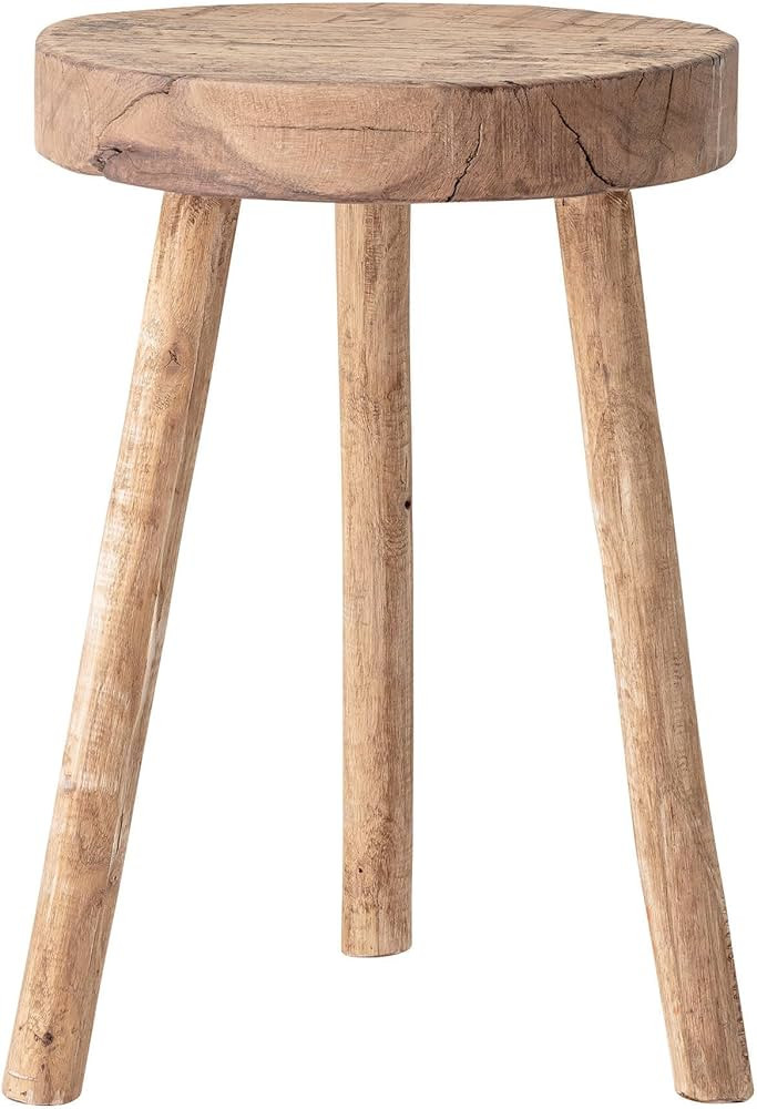 Bloomingville Reclaimed Wood Stool, Natural | Amazon (US)