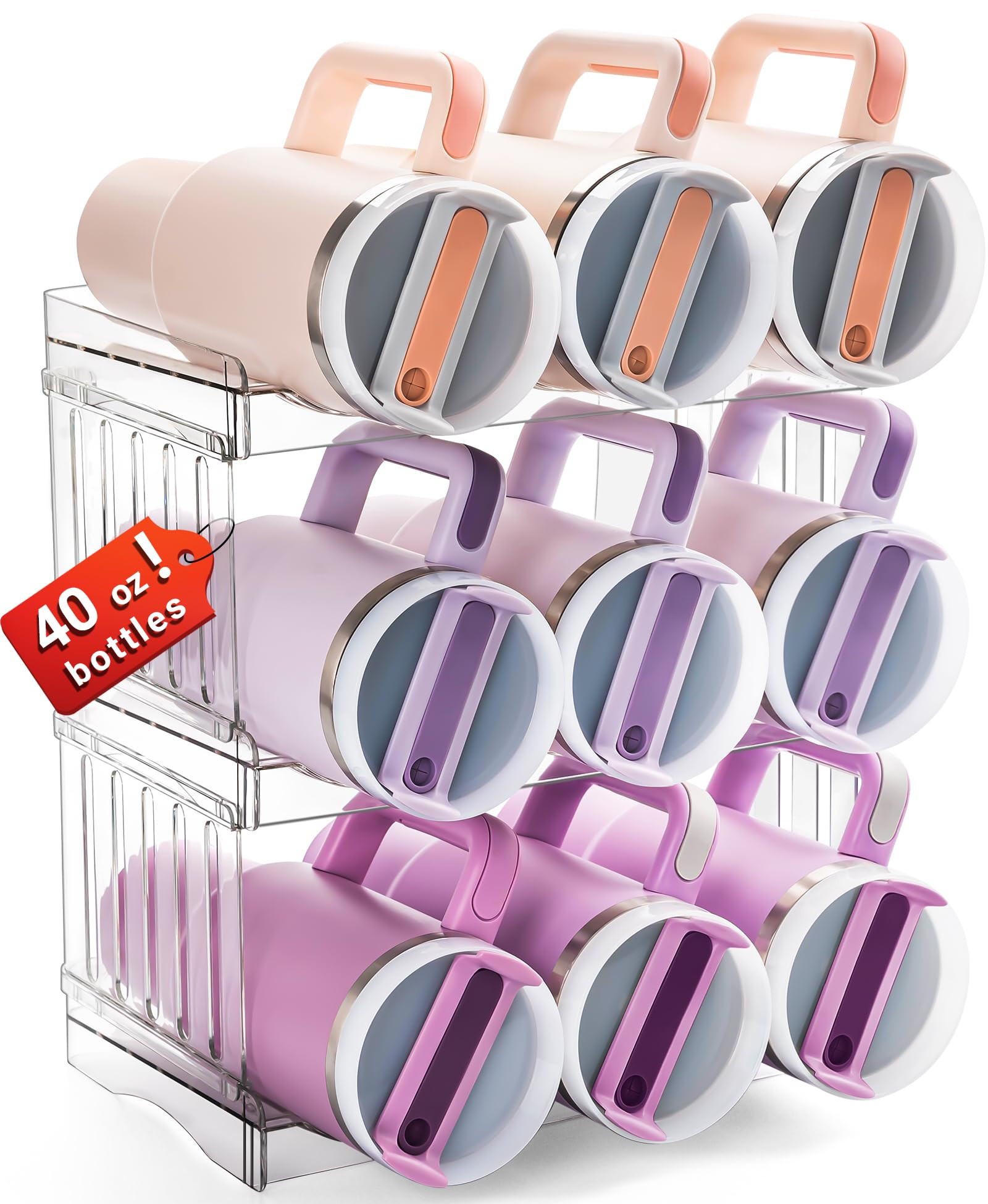 Upgraded Larger Tumbler Organizer for Stanley 40 oz Tumbler with Handle, Kitchen Storage for Stan... | Amazon (US)