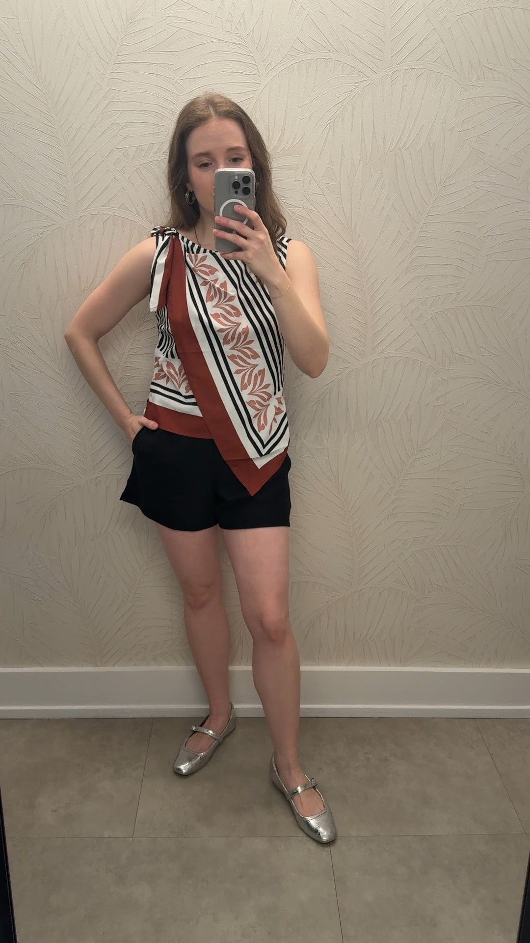 Vacation outfit. Love this scarf top paired with elastic waist linen shorts. 
Xs top
Xs shorts


#LTKWatchNow #LTKTravel #LTKStyleTip