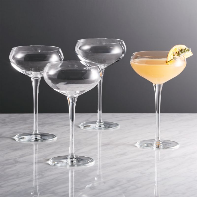 Coupe 9-Oz. Cocktail Glasses, Set of 4 + Reviews | Crate & Barrel | Crate & Barrel