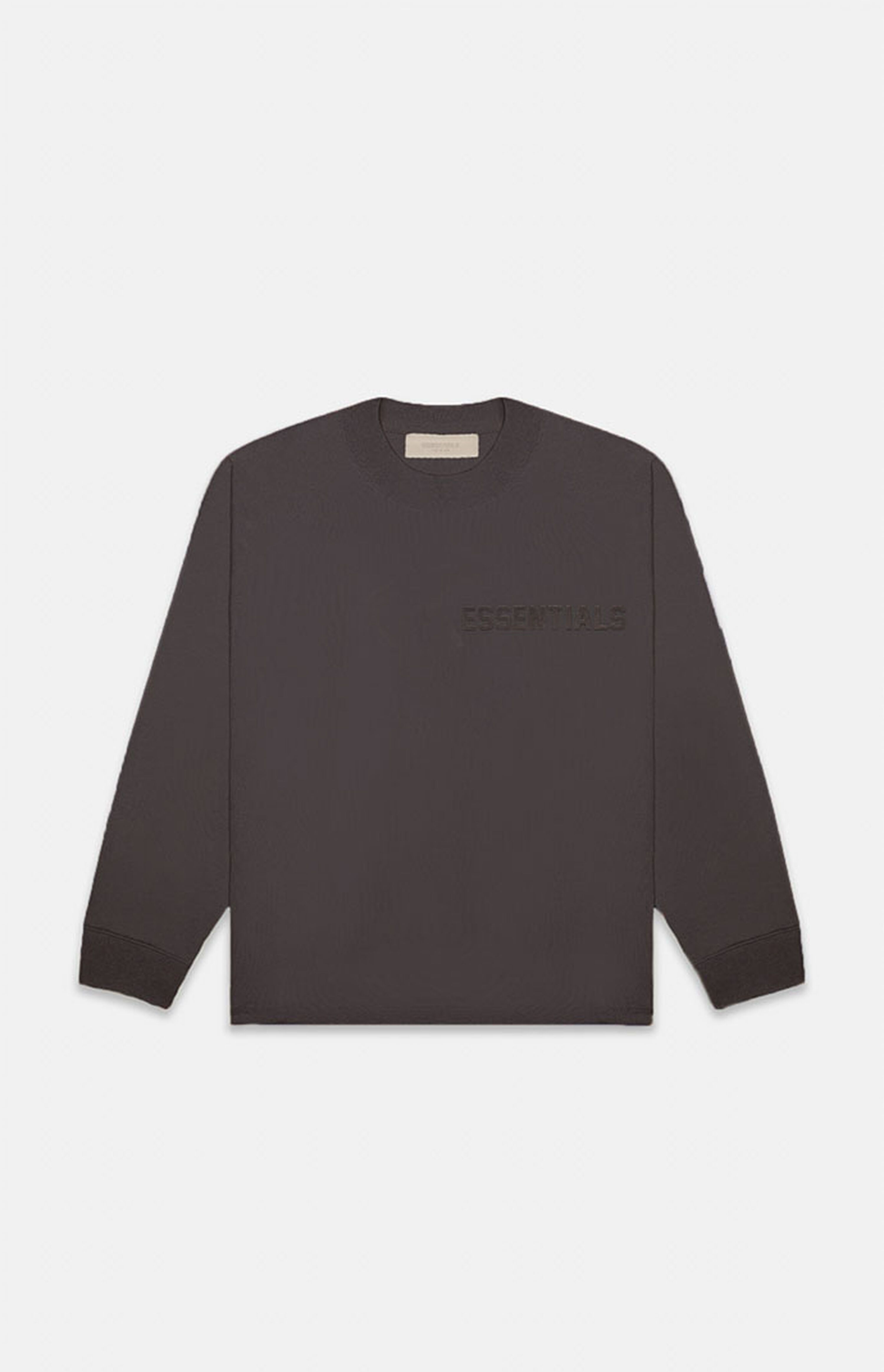 Essentials Fear Of God Off Black Long Sleeve T-Shirt | PacSun