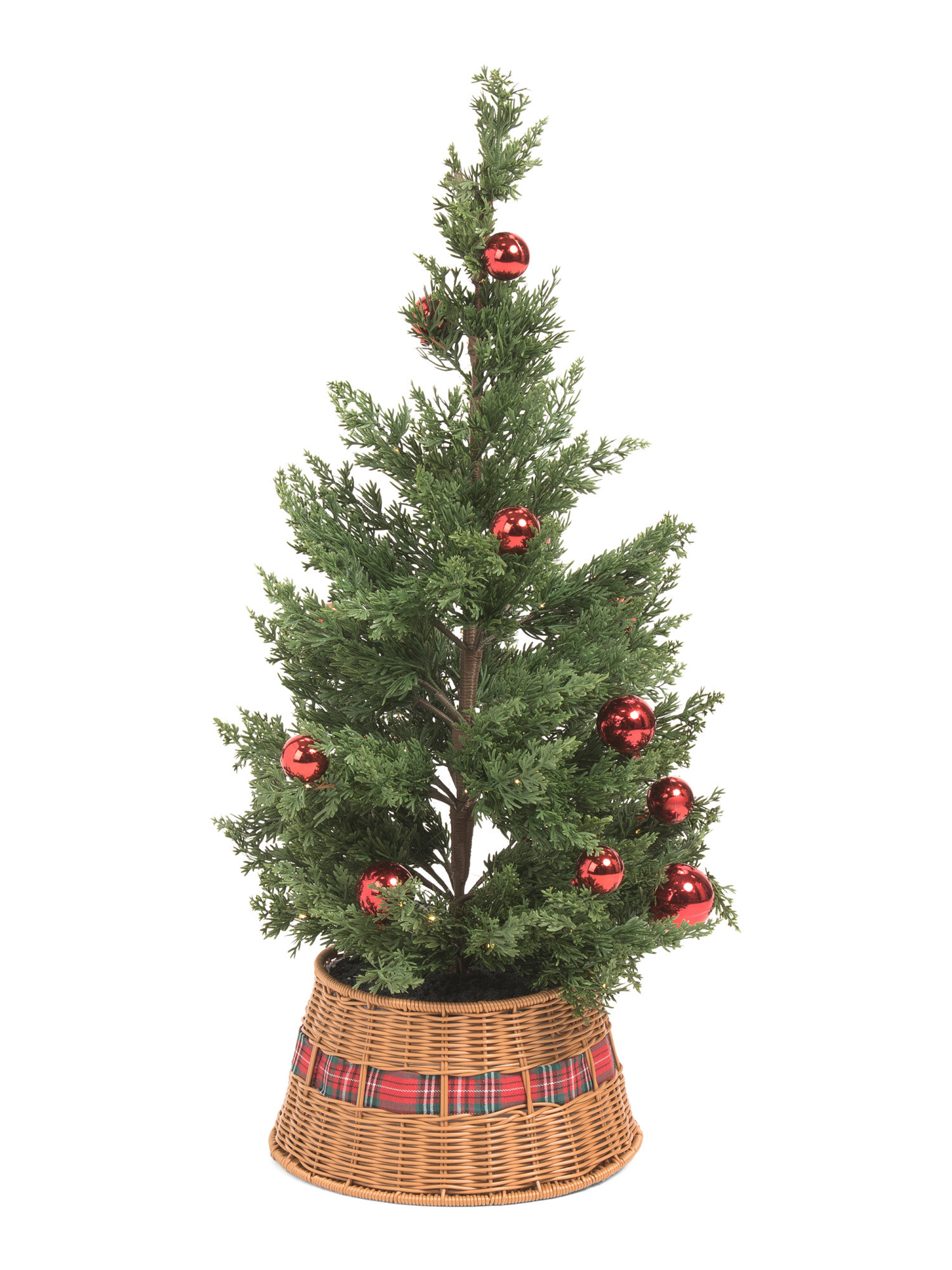 37in Led Pine Tree With Christmas Ornament Balls | TJ Maxx