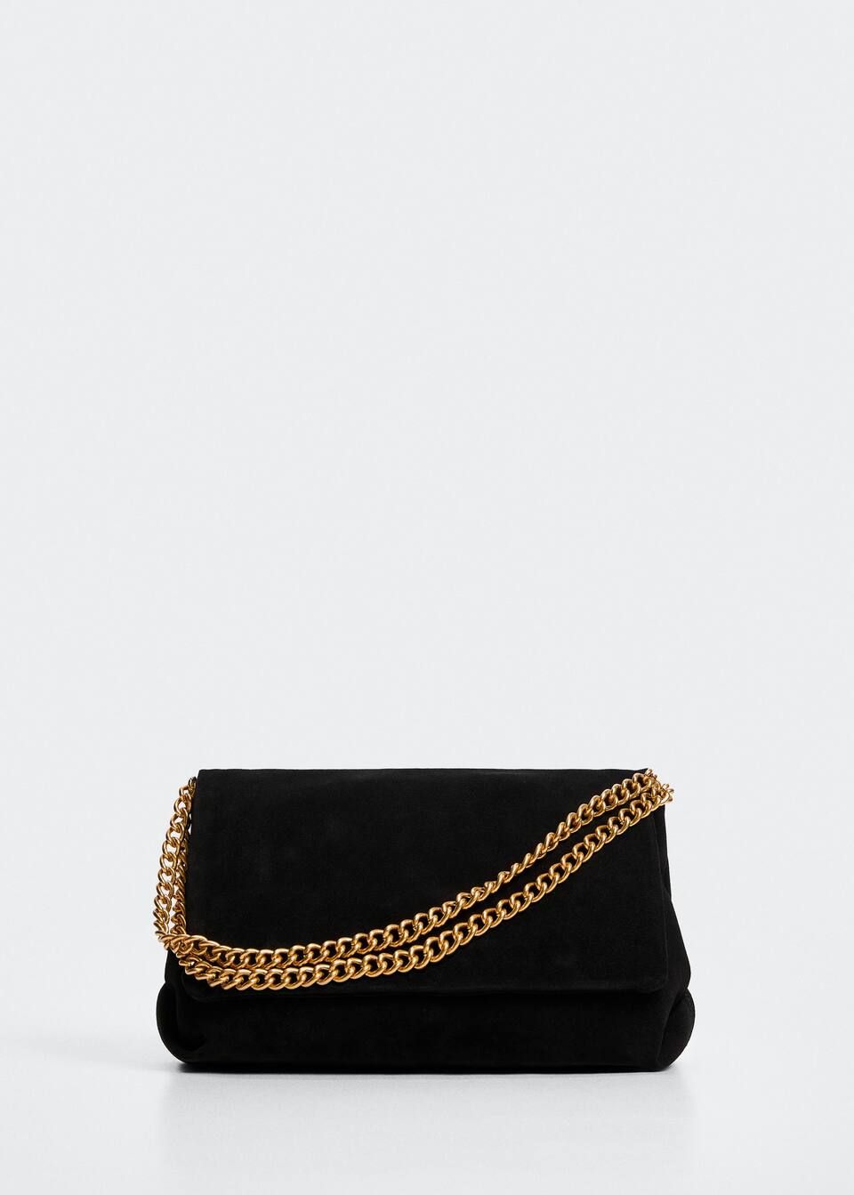 Chain suede bag -  Women | Mango USA | MANGO (US)