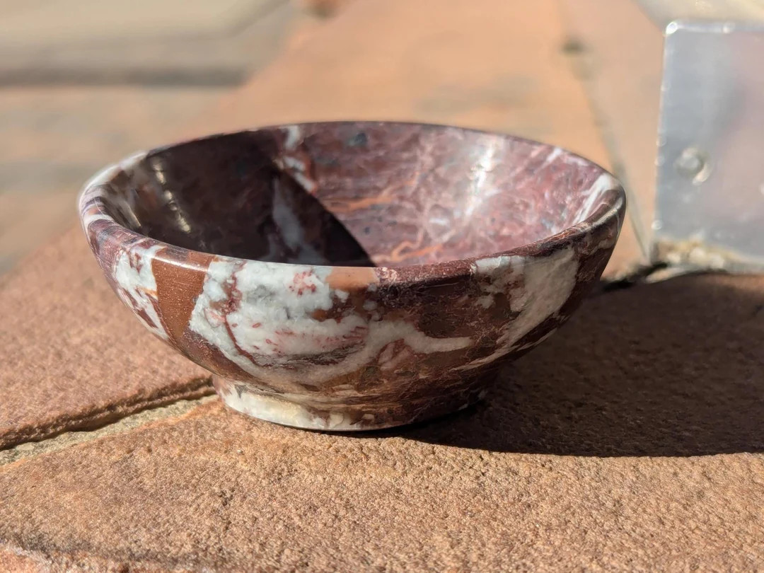 3" Red Zebra Onyx Bowl - Etsy | Etsy (US)