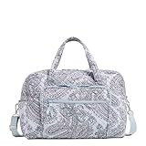 Vera Bradley Women's Cotton Weekender Travel Bag, Soft Sky Paisley, One Size | Amazon (US)
