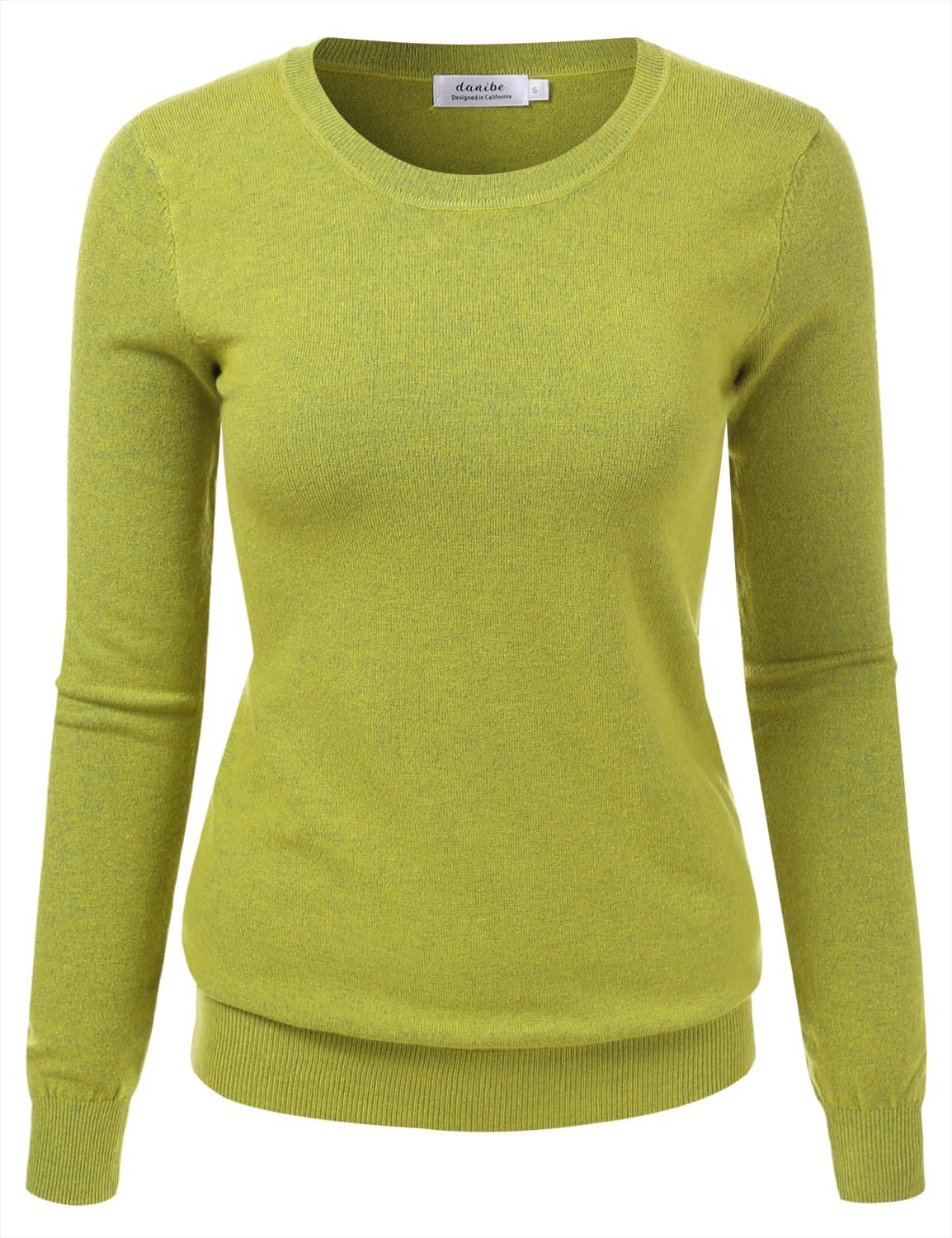Women's Crewneck Long Sleeve Pullover Premium Soft Knit Sweater (S-XXL) | Amazon (US)