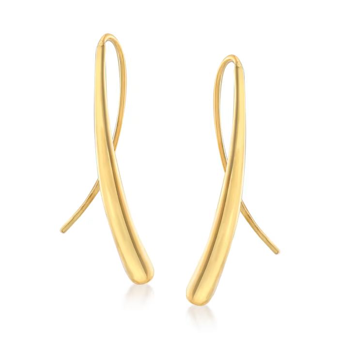14kt Yellow Gold Long Teardrop Earrings | Ross-Simons