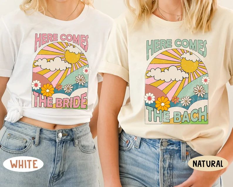 Retro Bachelorette Party Shirts, 70s Hippie Bachelorette Shirts, Groovy Bride, Bridesmaid Shirt, ... | Etsy (US)