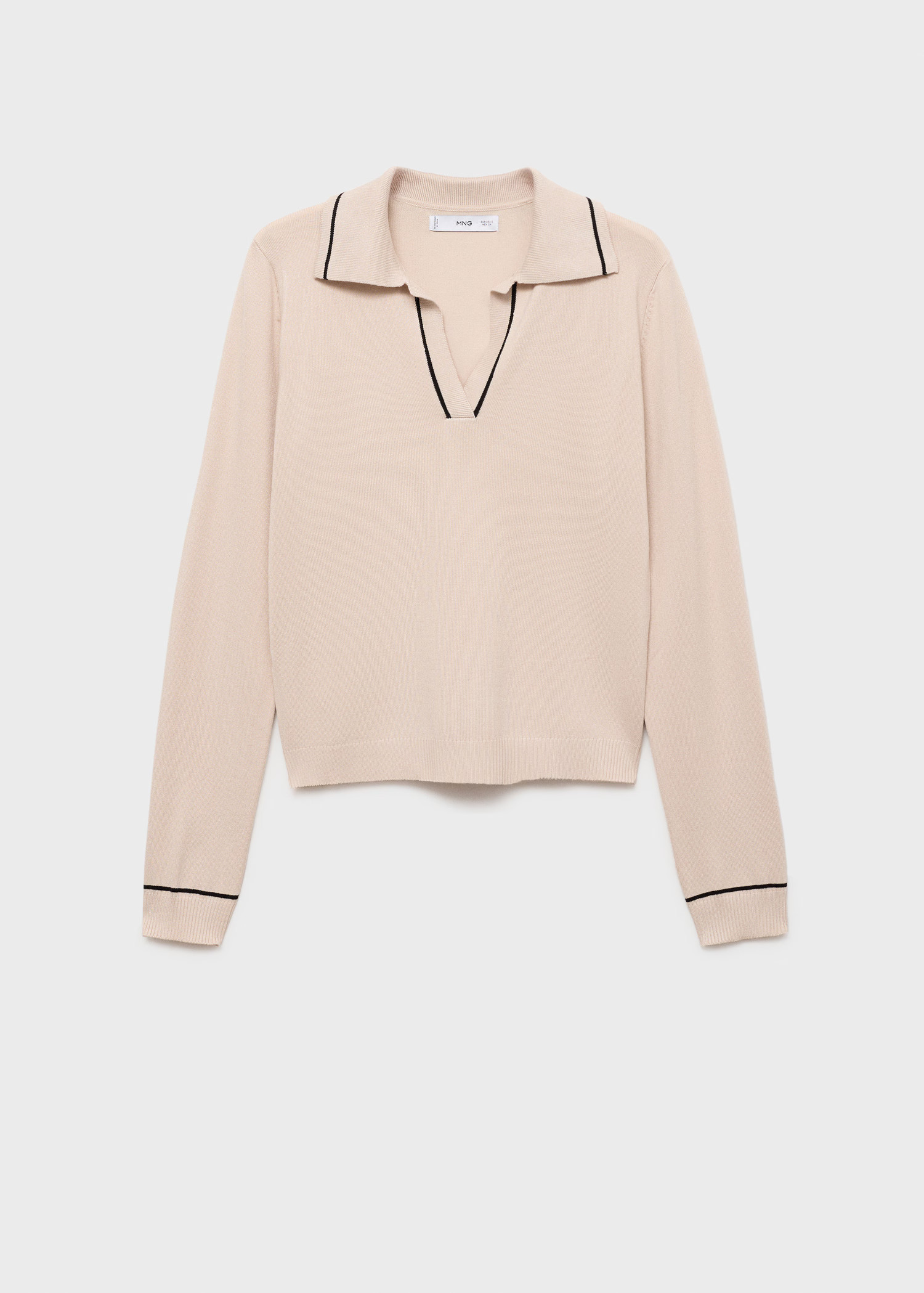 Jersey with contrasting lapels and trims - Women | MANGO USA | Mango (US/MX/AU)