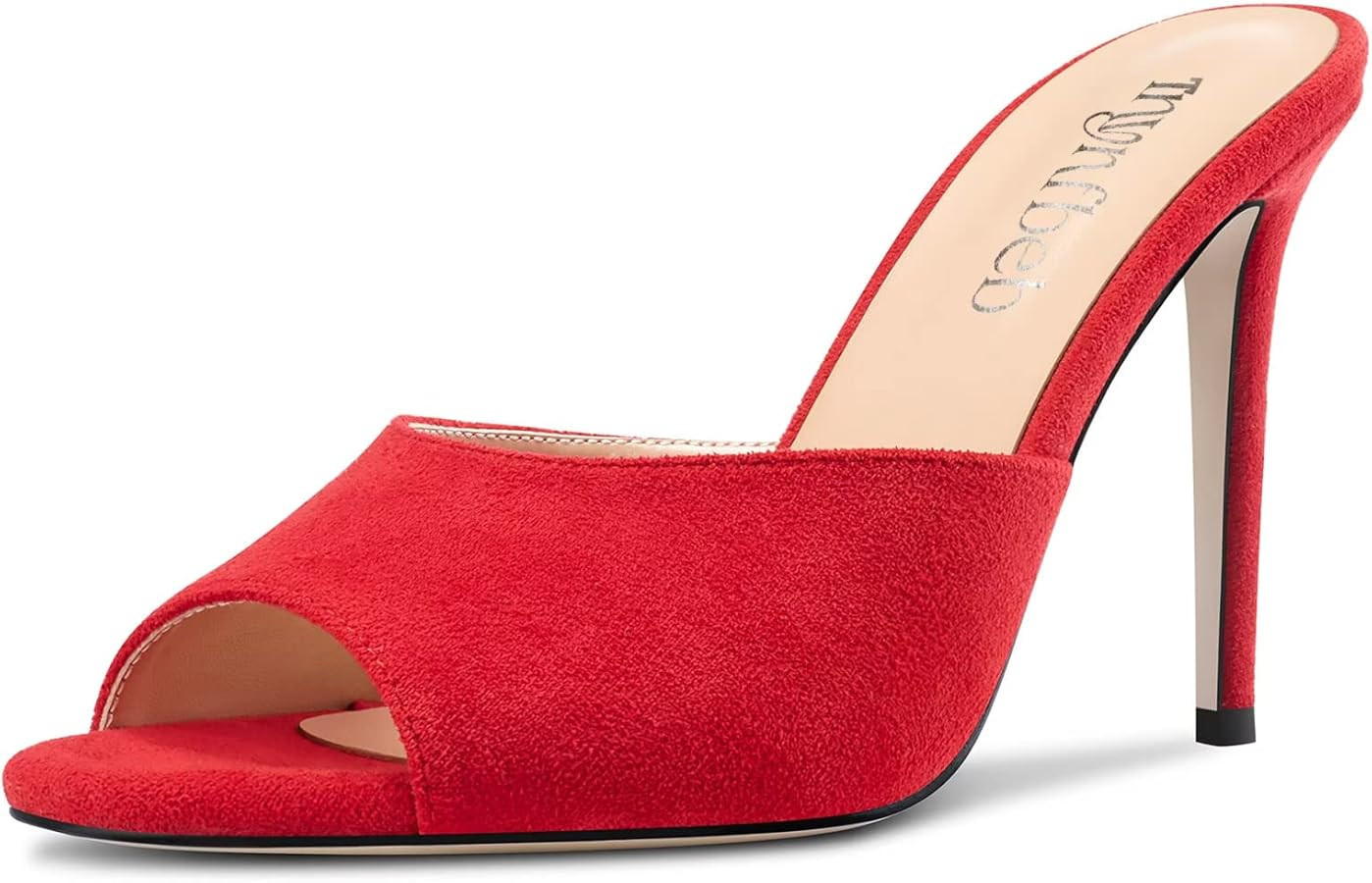 TNYNFBEB Women Stiletto High Heel Peep Open Toe Sandals Slingback Slip-on Wedding Office Cute Bas... | Amazon (US)