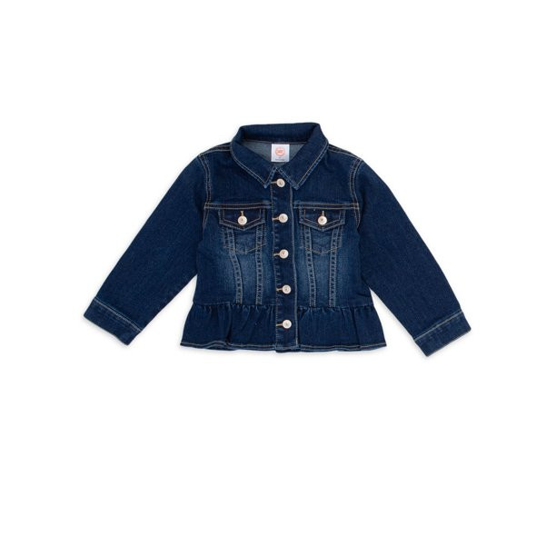 Wonder Nation Long Sleeve Denim Single-Breasted Mid-Length Jacket (Infant or Toddler), 1 Pack - W... | Walmart (US)