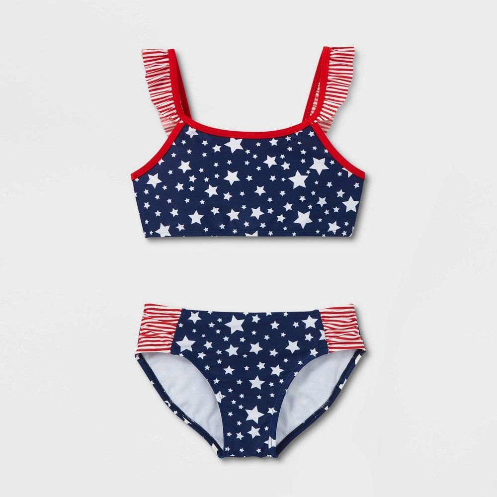 Girls' 'Stars Galore' Bikini Swimsuit - Cat & Jack XXL, One Color | Target