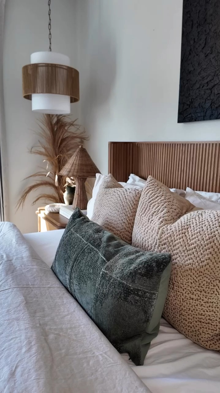 Primary bedroom sanctuary! Mix of neutrals and textures with affordable accents from Wayfair and Target  

#LTKFindsUnder50 #LTKStyleTip #LTKHome