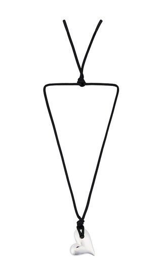 Art Heart On A String Necklace in Black | Revolve Clothing (Global)