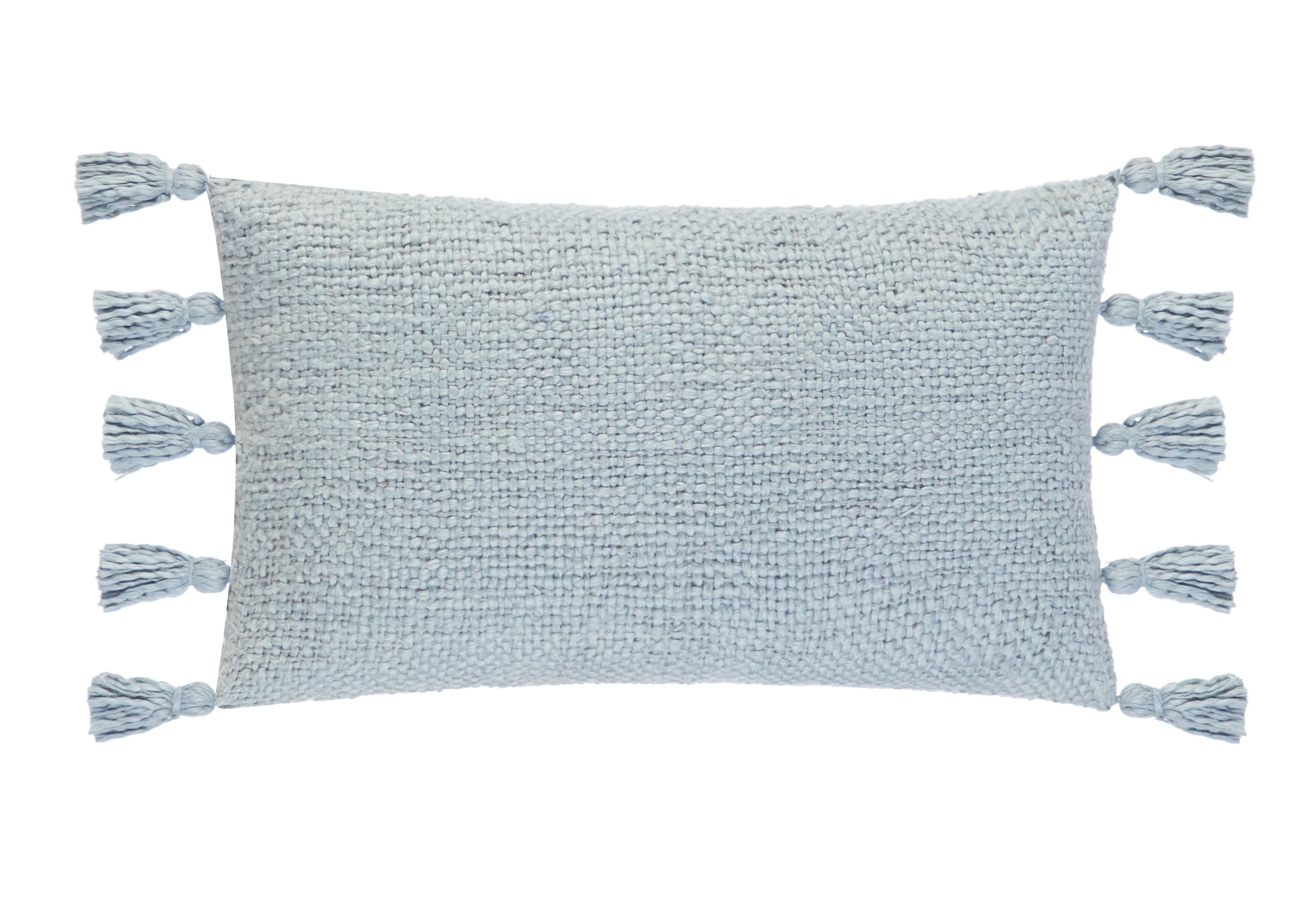 Better Homes & Garden 14" X 24" Oblong Boucle Decorative Pillow with Fringe, Gray (1 count) | Walmart (US)