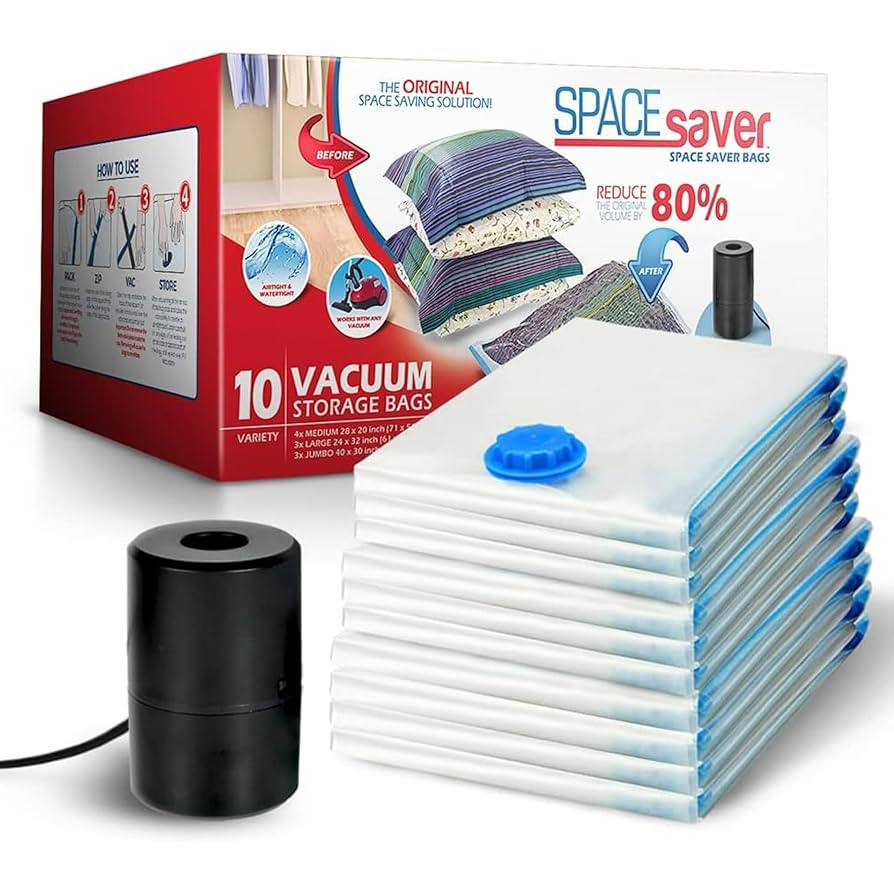 10 Pack Variety Vacuum Storage Bags for Comforters, Blankets & Clothes – Vacuum Sealed Compress... | Amazon (US)