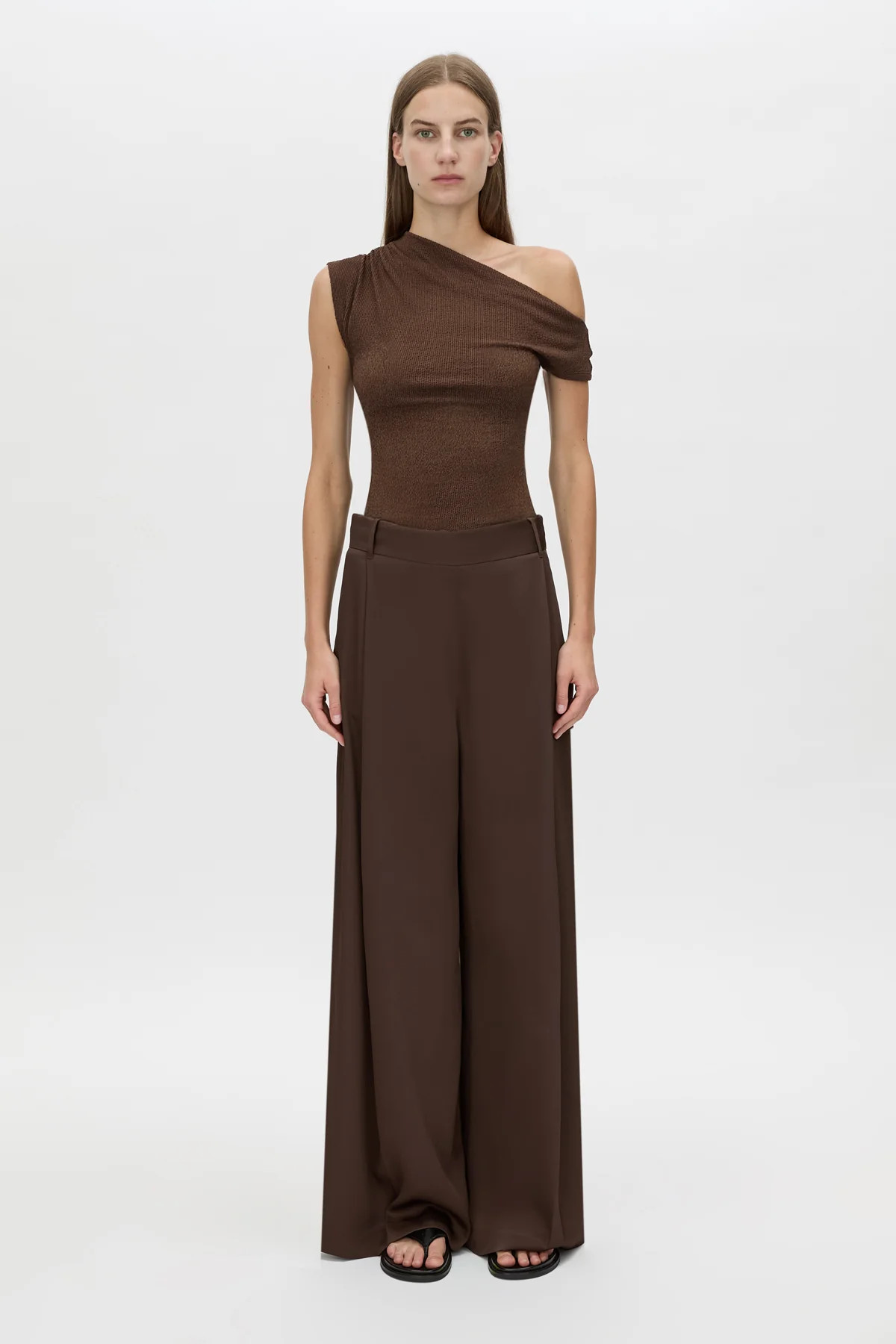 Aaron Wide-Leg Pant in Espresso Brown - CAMILLA AND MARC® C&M | CAMILLA AND MARC (ANZ)