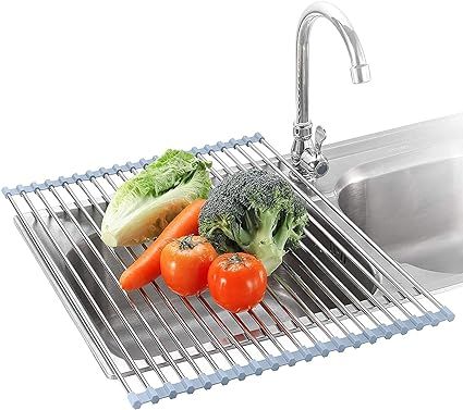 Seropy Roll Up Dish Drying Rack Over The Sink for Kitchen RV Sink 17.5x15.7 in Kitchen Drying Rac... | Amazon (US)