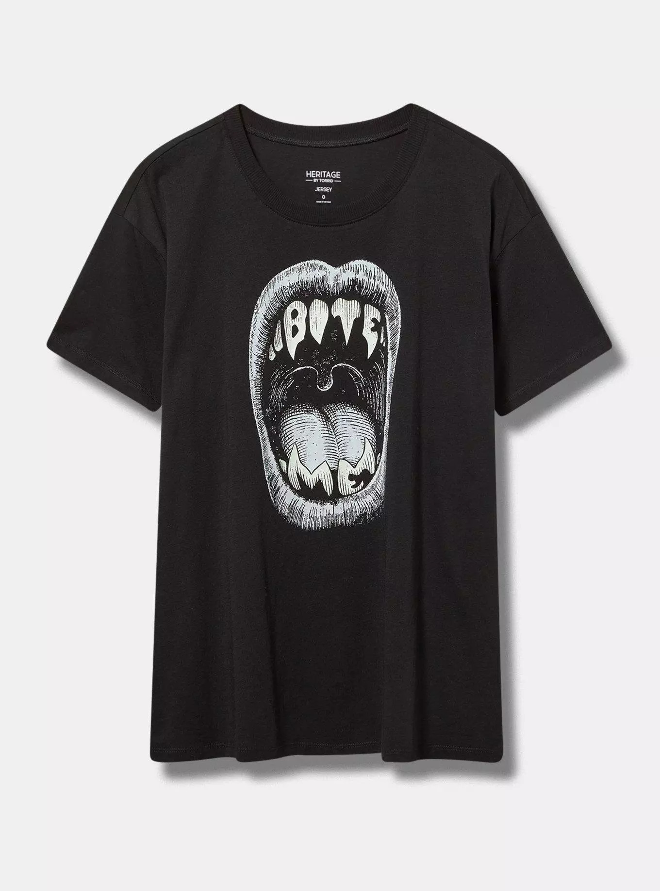 Bite Me Relax Fit Heritage Jersey Crew Tee | Torrid (US & Canada)