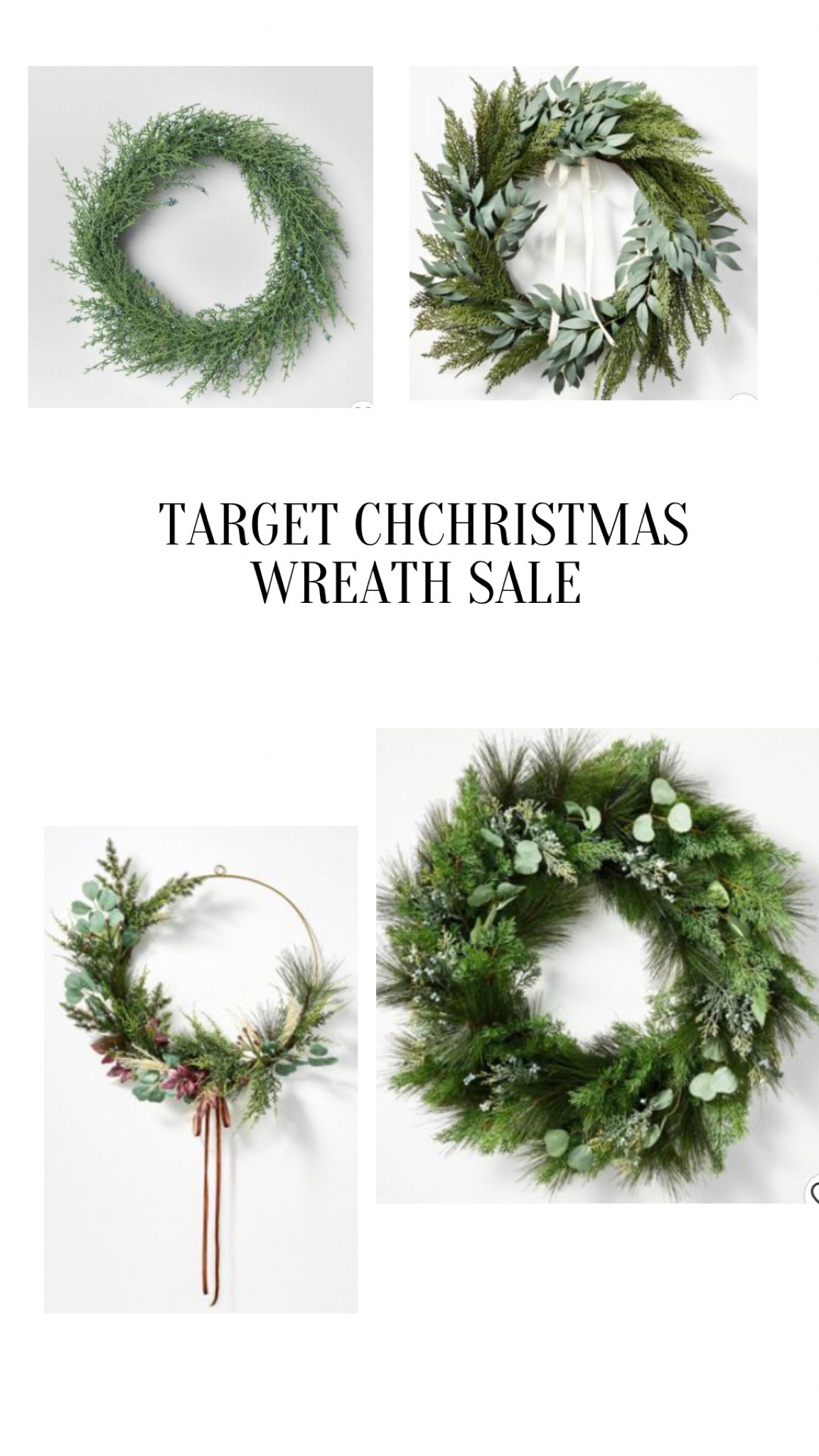Target Christmas wreath sale 40% off today only! 

#LTKHoliday #LTKhome #LTKSeasonal