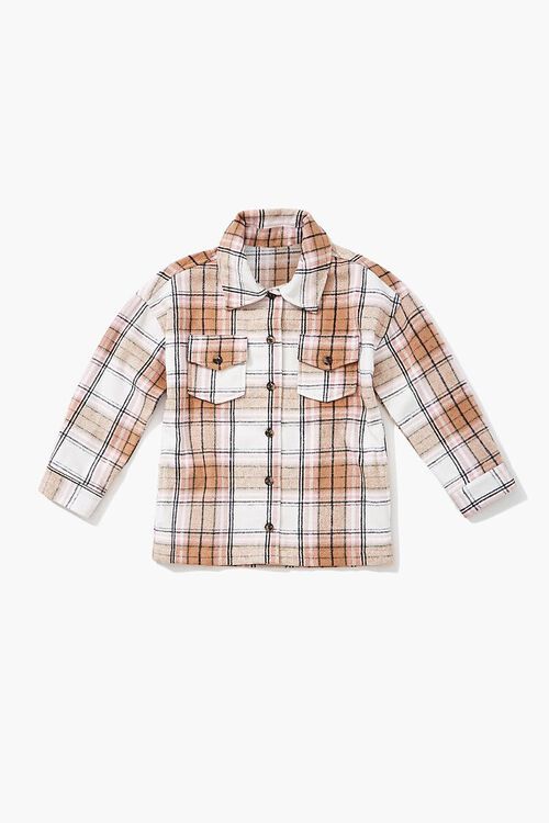 Girls Plaid Shacket (Kids) | Forever 21 | Forever 21 (US)