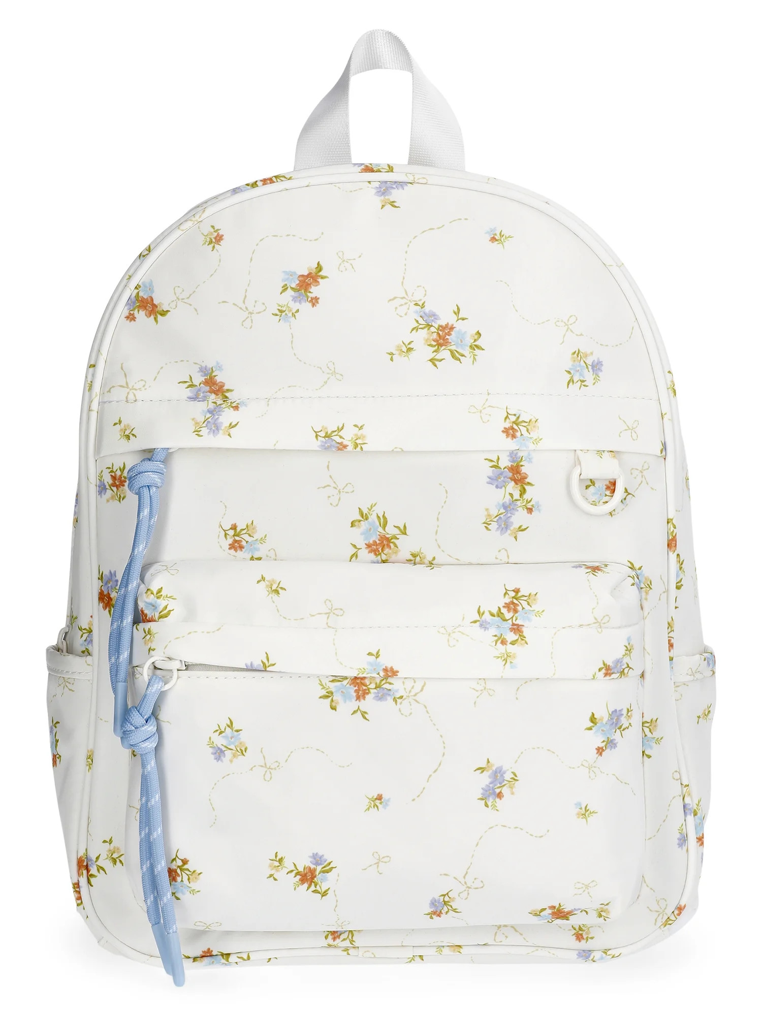 No Boundaries Women's Hands Free Mini Backpack, Off White Lilacs | Walmart (US)