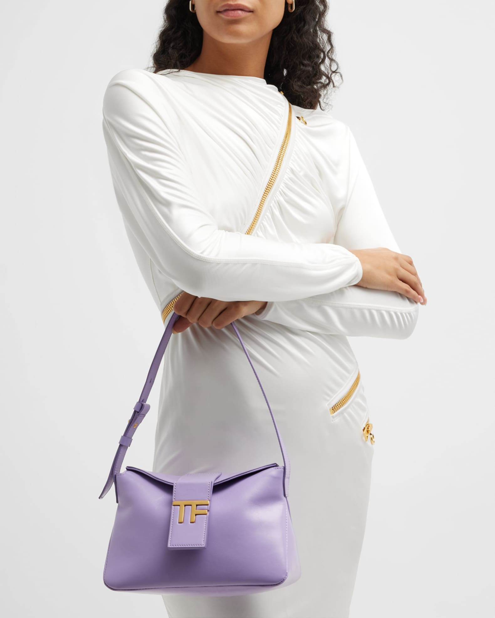 TOM FORD Mini TF Leather Hobo Bag | Neiman Marcus