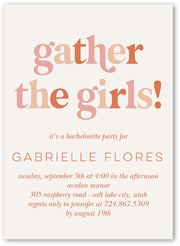 Girls Get Together Bachelorette Party Invitation | Shutterfly