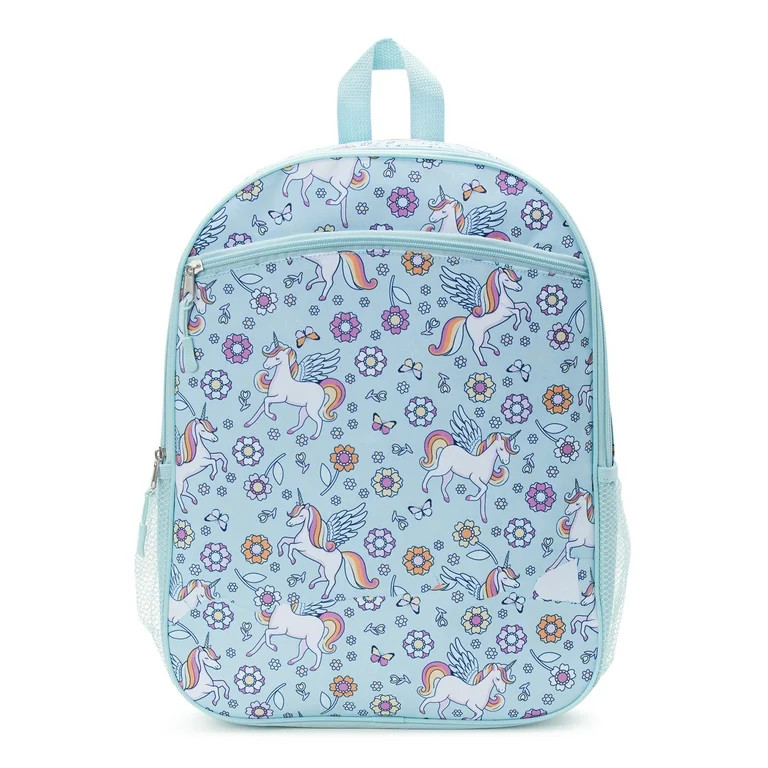 Wonder Nation Kids 16" Laptop Backpack, Teal Haze Unicorn | Walmart (US)