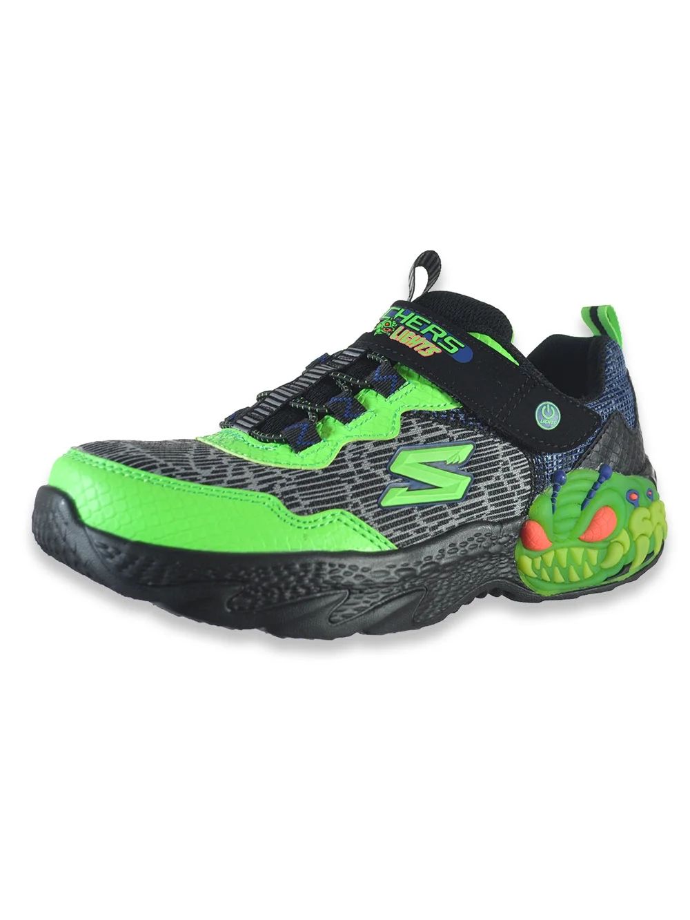 Skechers Boys' Creature Light-Up Sneakers - Black Multi, 1 Youth | Walmart (US)